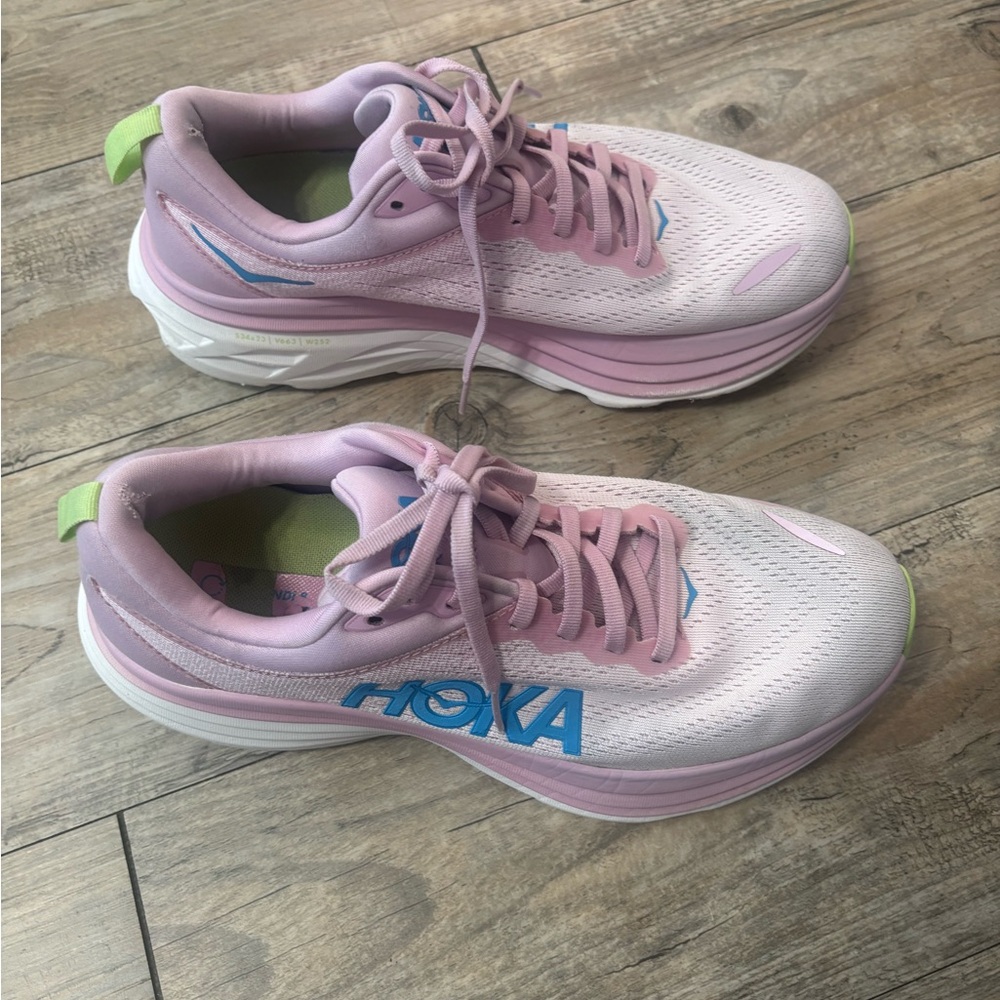 Hoka blue and pink Bondi 8 - Picture 6 of 9